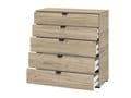Elegant Limone Oak Effect Six-Drawer Wide Chest for Spacious Bedroom Storage - UK Luxury Furniture